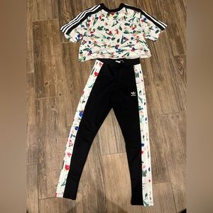 Set Adidas, small, white and black, use